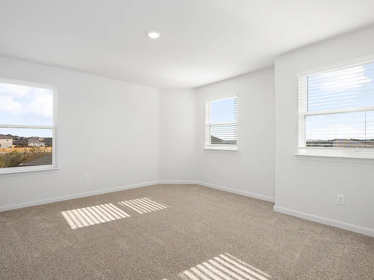 The secondary bedrooms are a great space for a children's bedroom, guest room, or home office.