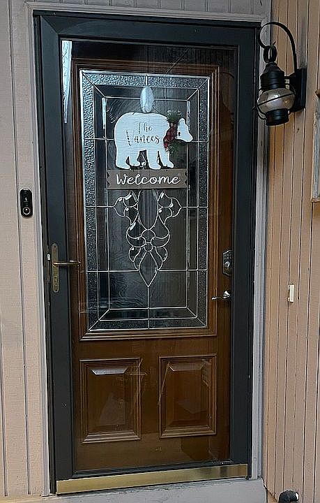 Main entrance, key pad entry