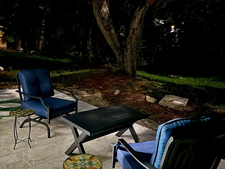 Furnished Marble Patio in Rear Yard w/ Views of Oak Creek!