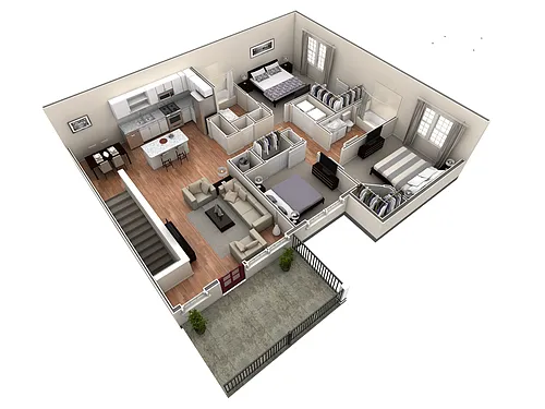 Floor plan 3 BR Grand Overlook