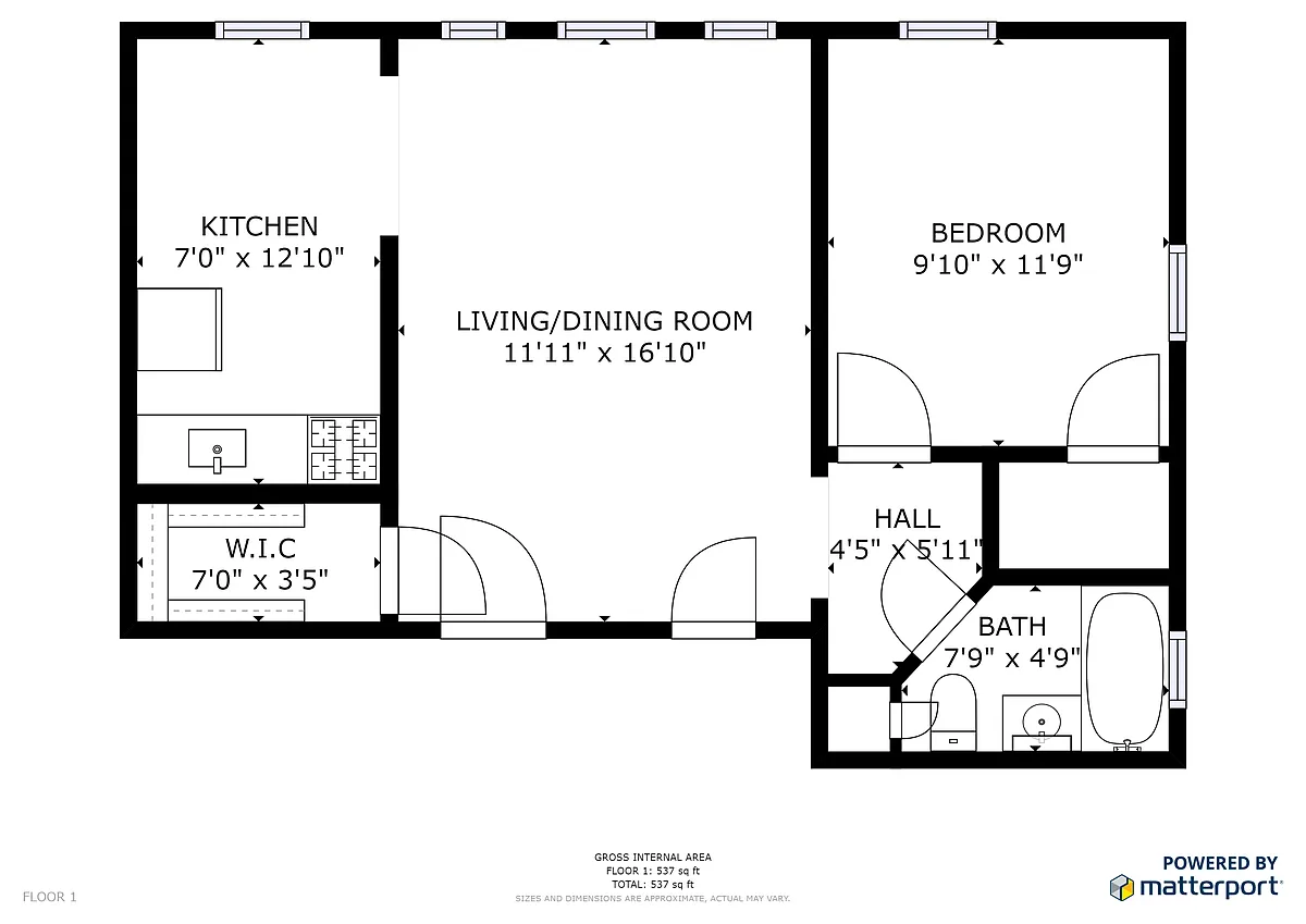 Floor plan One Bedroom