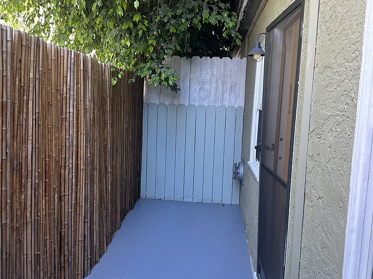 side yard outdoor patio