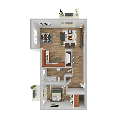 Floor plan 1X1