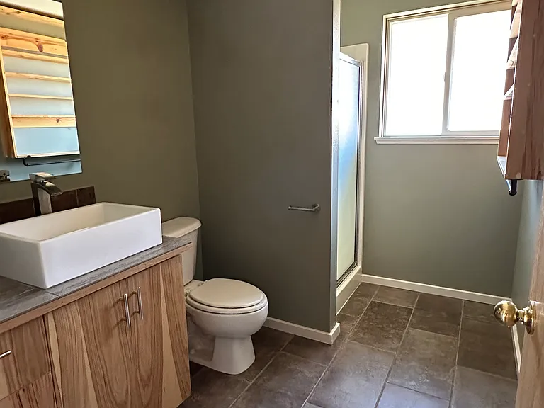 Upstairs bath with shower only.