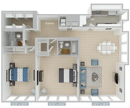 Floor plan Furnished-f-B3-Classic