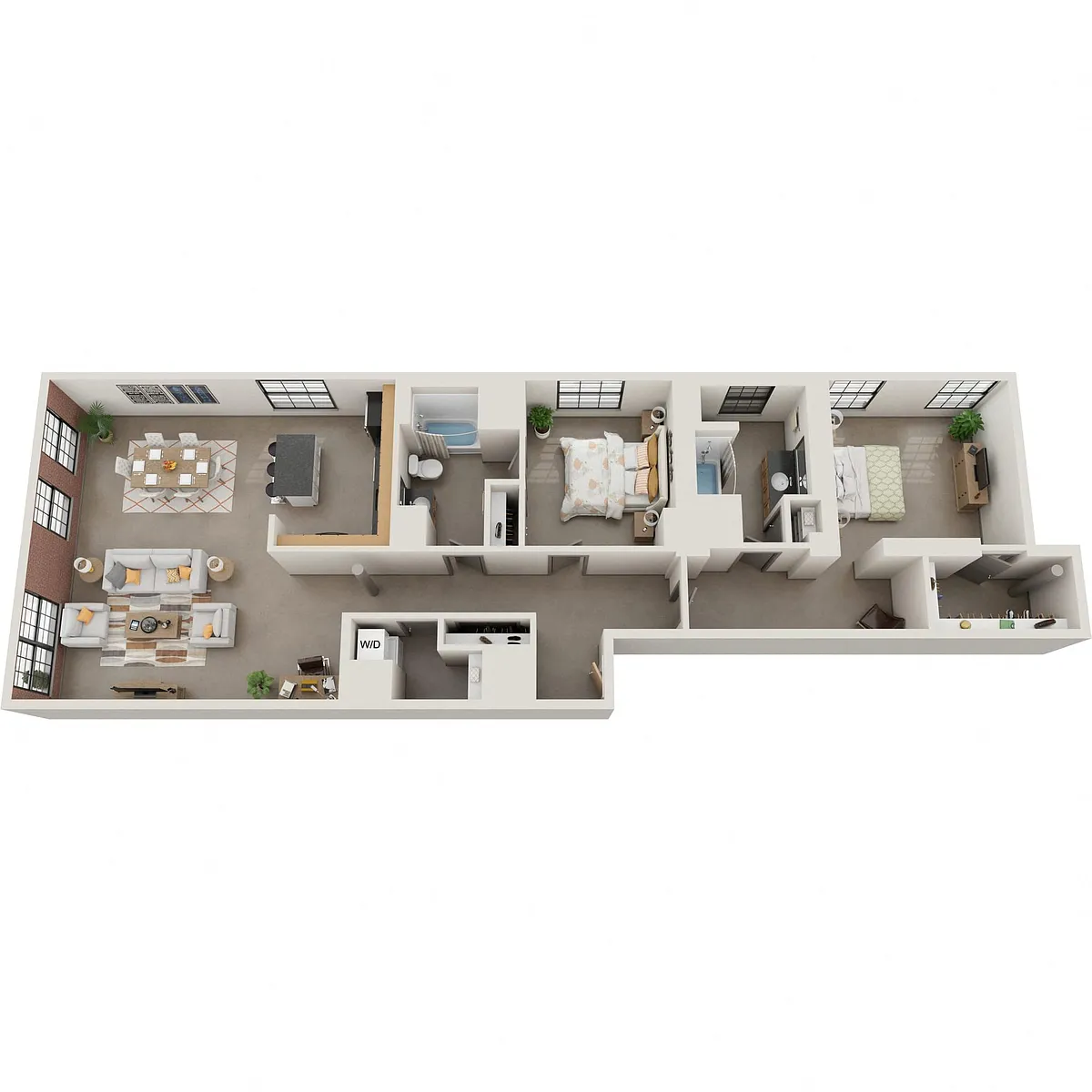 Floor plan 2 Bed 2 Bath