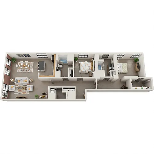 Floor plan 2 Bed 2 Bath