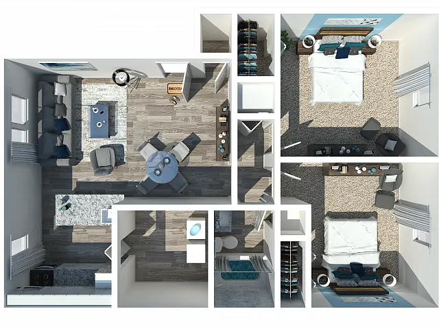Floor plan Sprowl 2 Bedroom