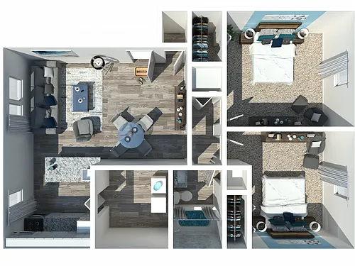 Floor plan Sprowl 2 Bedroom