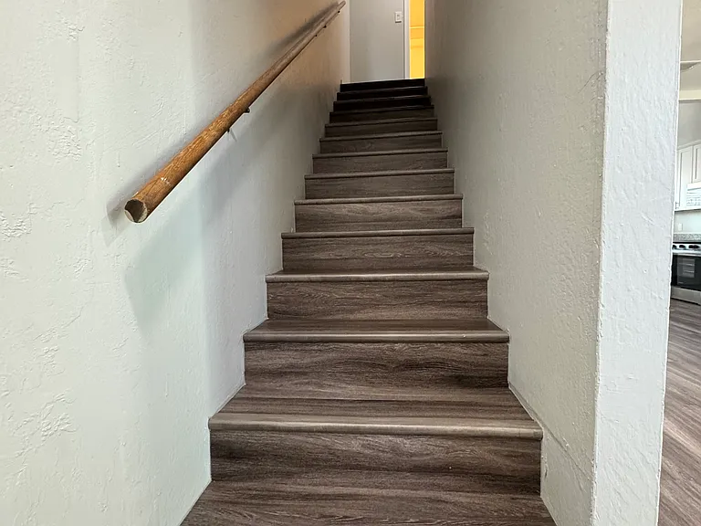 Staircase leads to second floor.