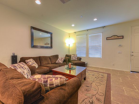 High ceilings and fireplace