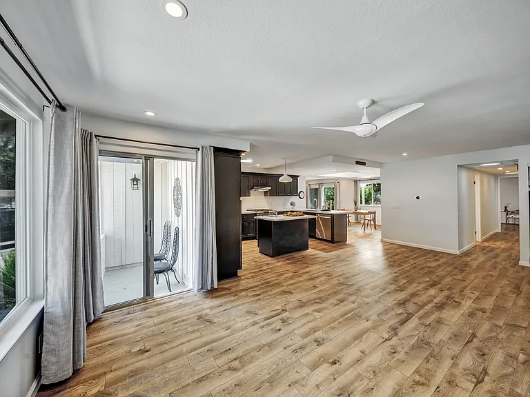 Separate front patio.