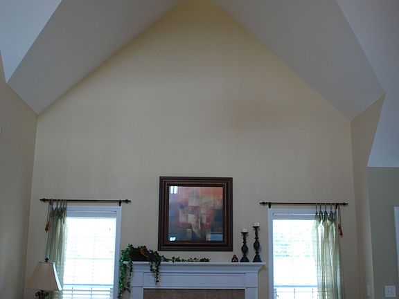 Vaulted ceiling in the living room