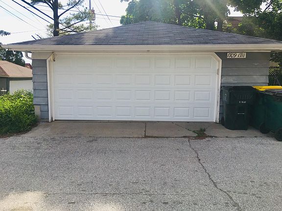 One garage space with electric door opener included.