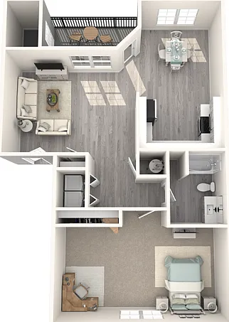 One Bedroom One Bath | 747 sq. ft. One Bedroom One Bath | 747 sq. ft.