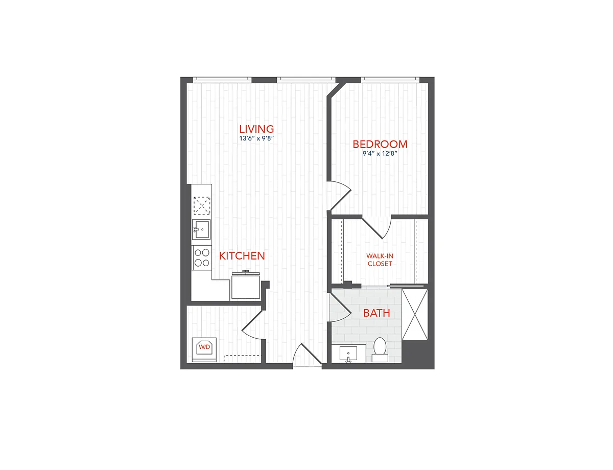 Floor plan LOFTS 1 Bed K4