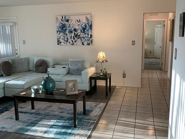 Living room/currently covered furniture , will update pictures