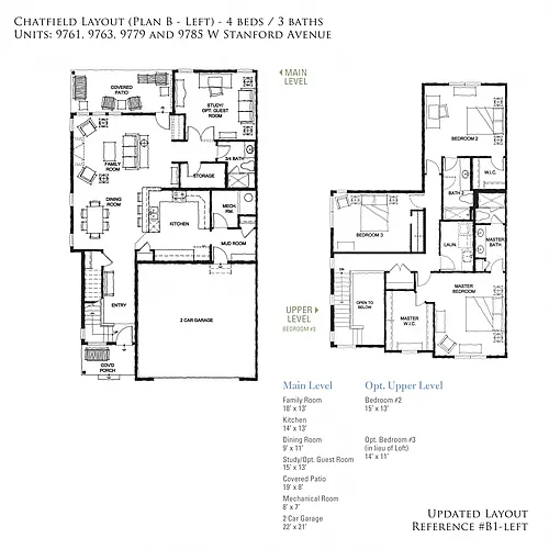 Floor plan 4 Bed 3 Bath B