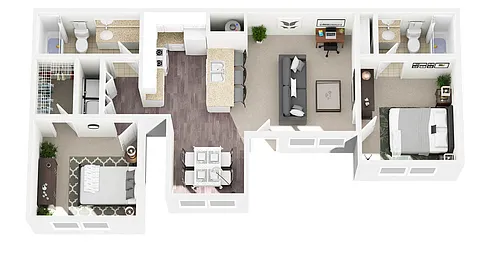 Floor plan 2 Bed