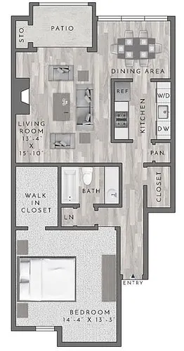 Floor plan A1-1x1(W)
