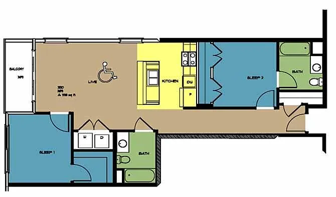 Floor plan Masonry TC-B2