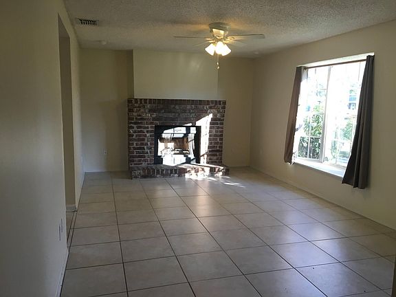Living room with fireplace