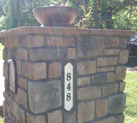 Matching stone mailbox