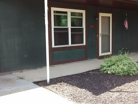 Front door & flower bed