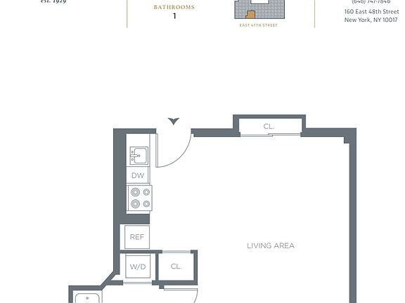 2nd image of 160 E 48th St #3C2