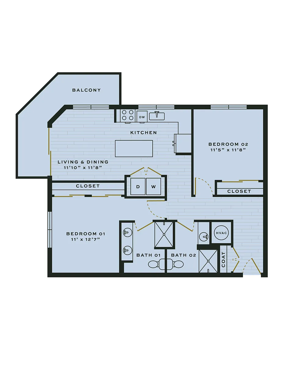 Floor plan B1C
