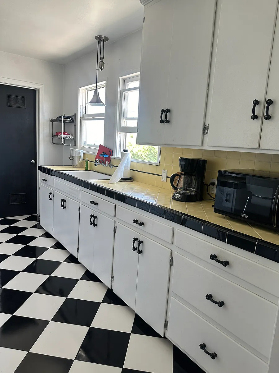 kitchen overlooks alley - 240 1/2 Quincy Ave