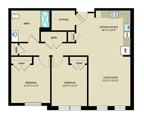 Floor plan 2 Bedroom
