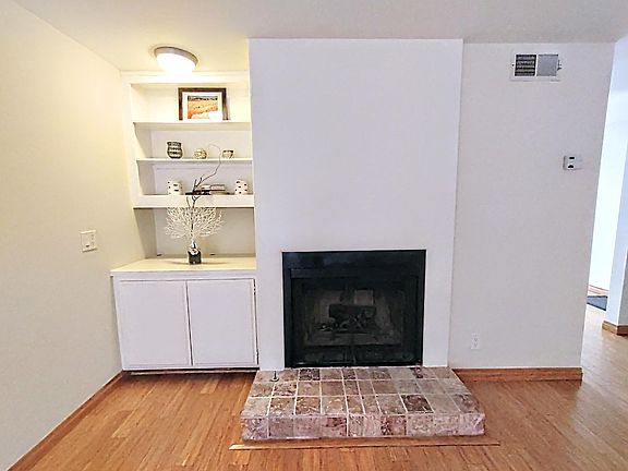 Living room with fireplace