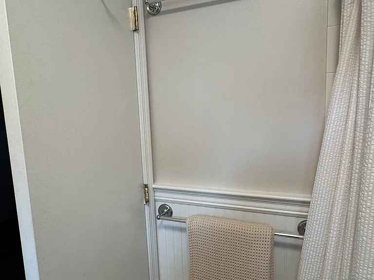 Bathroom towel racks.