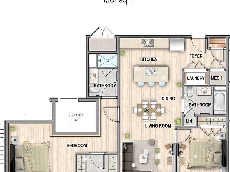 Unit 203 Floor Plan