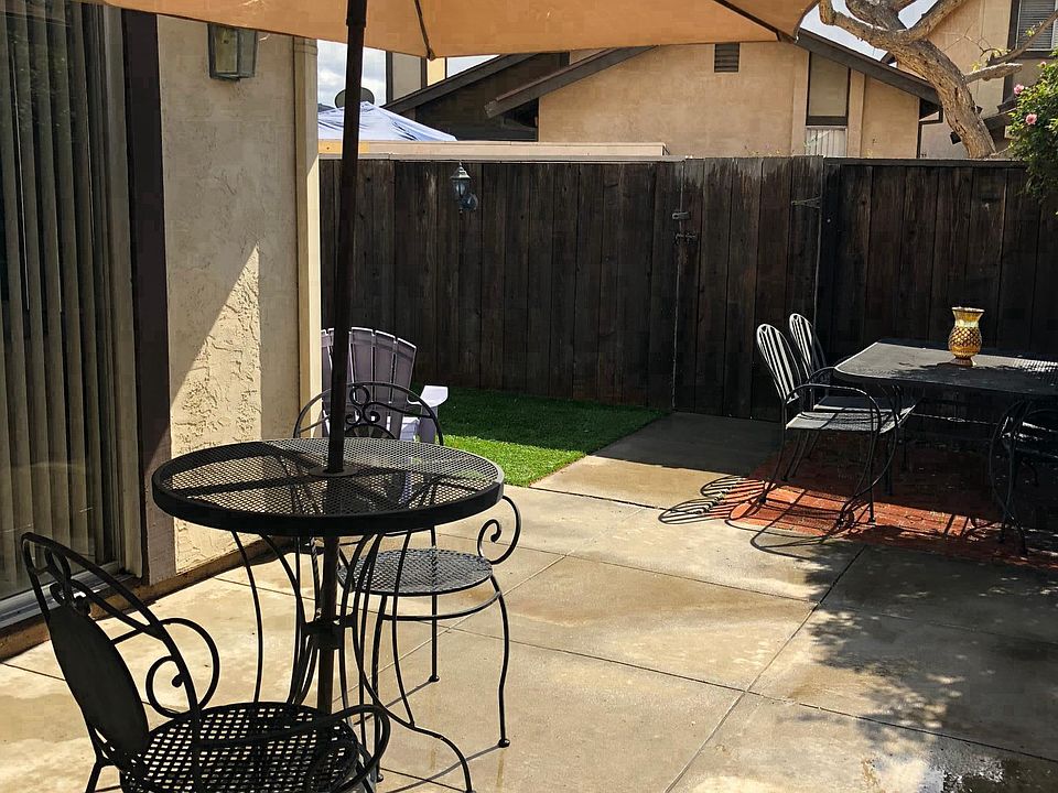Large enclosed private yard with artificial turf.
