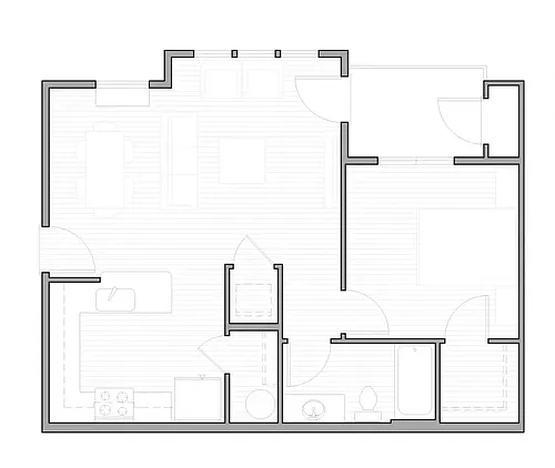 Floor plan Twenty 11 - 1x1 A3