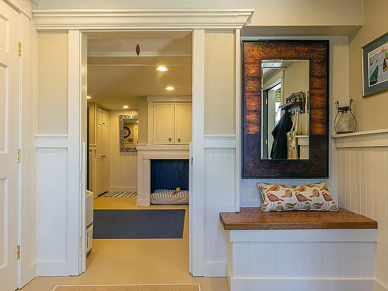 Basement front door entry
