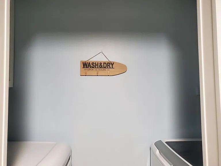 Laundry area off of kitchen