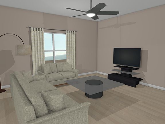 living room rendering. actual may vary