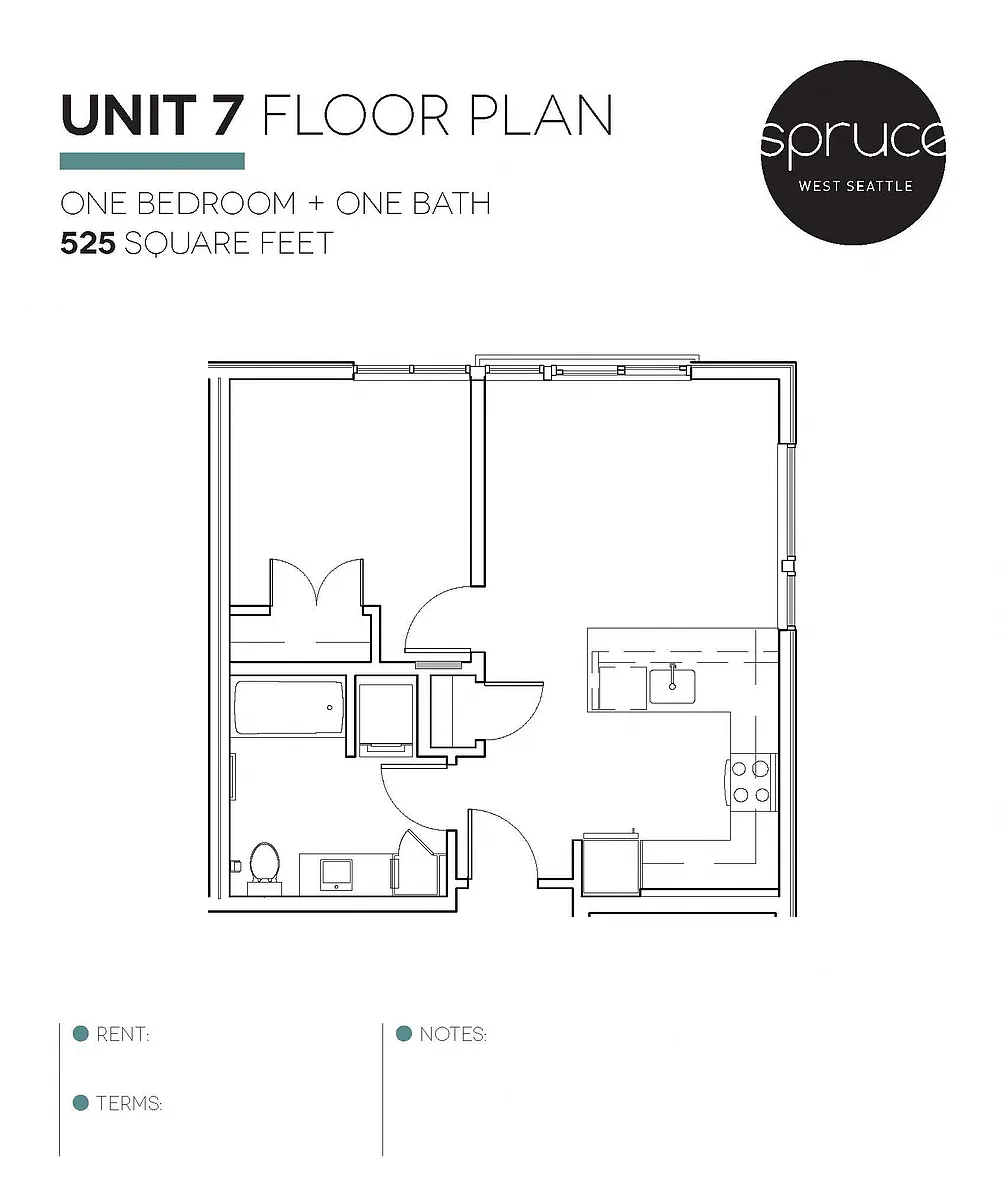 Floor plan 1X1 - 7