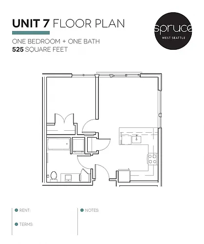 Floor plan 1X1 - 7