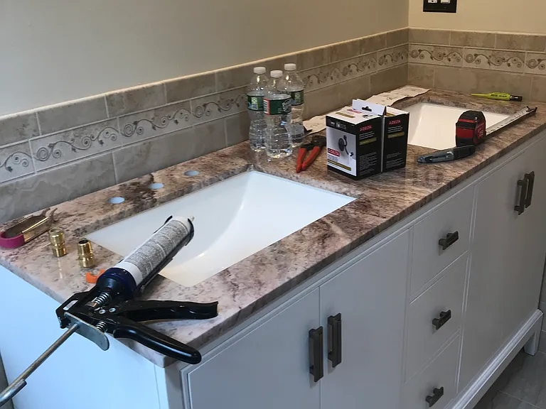 New hall bathroom..