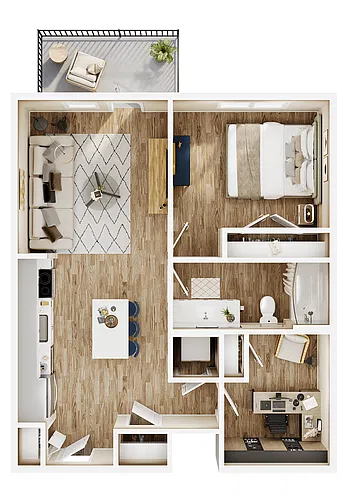 Floor plan The Camellia 1x1