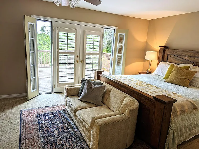 master bedroom French doors