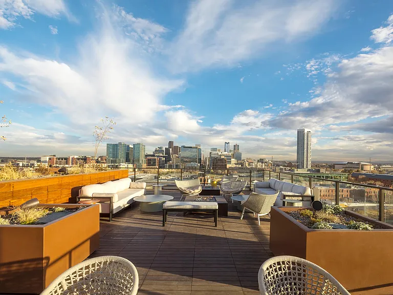 Enjoy breathtaking views from the rooftop at Modera LoHi.