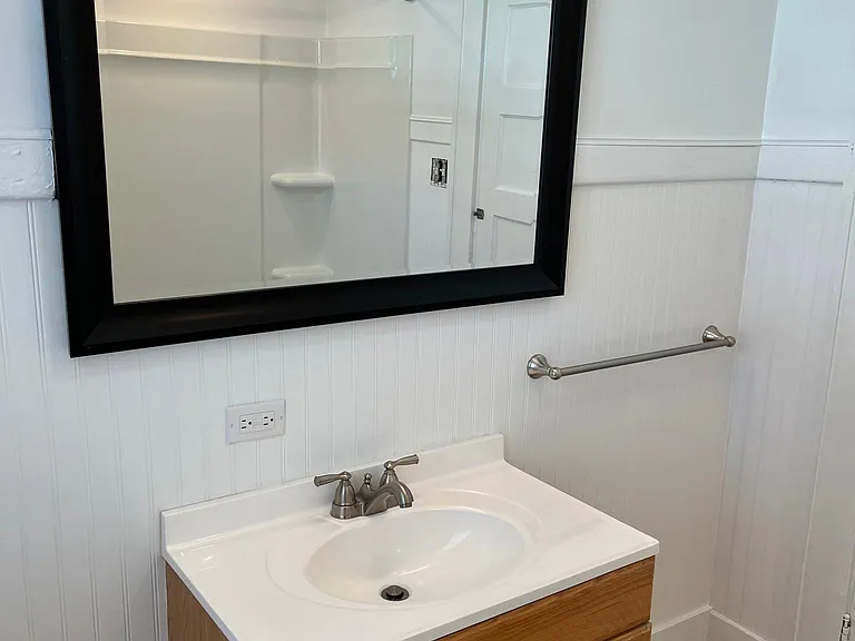 Vanity light is LED and can be color set.