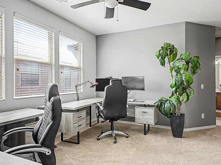 Another view of the office/loft space.