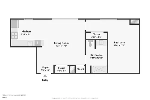 Floor plan 1 Bedroom