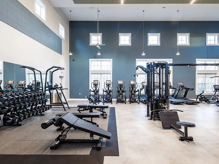 State-of-the-art fitness center with cardio and strength equipment